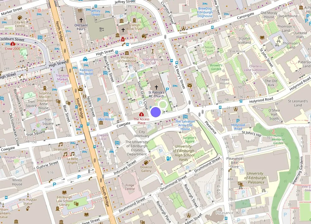 Map: Holiday Inn Express Edinburgh – Royal Mile by IHG